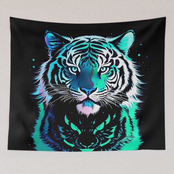 Item preview, Cyan Tiger Starlight Art designed and sold by MindWave THC.