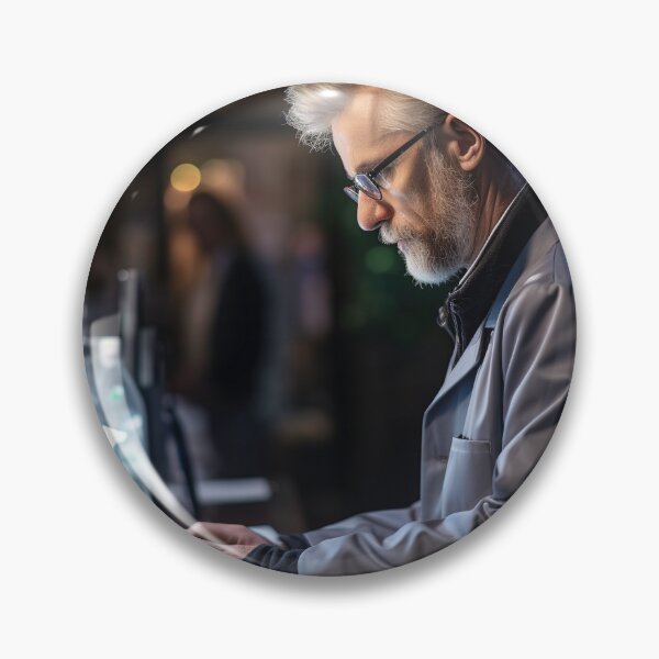 Item preview, Bioinformatics Scientist Analyzing Genetic Data designed and sold by TheBrainArt.