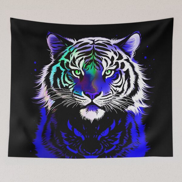 Item preview, Dark Blue Tiger Starlight Art designed and sold by MindWave THC.