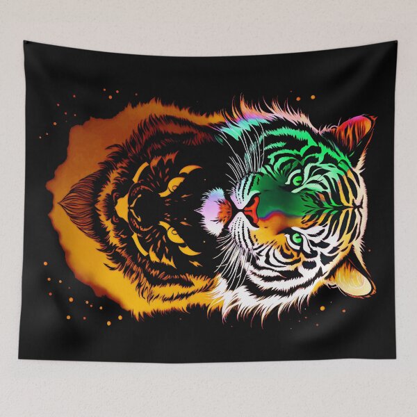 Item preview, Orange Tiger Starlight Art designed and sold by MindWave THC.