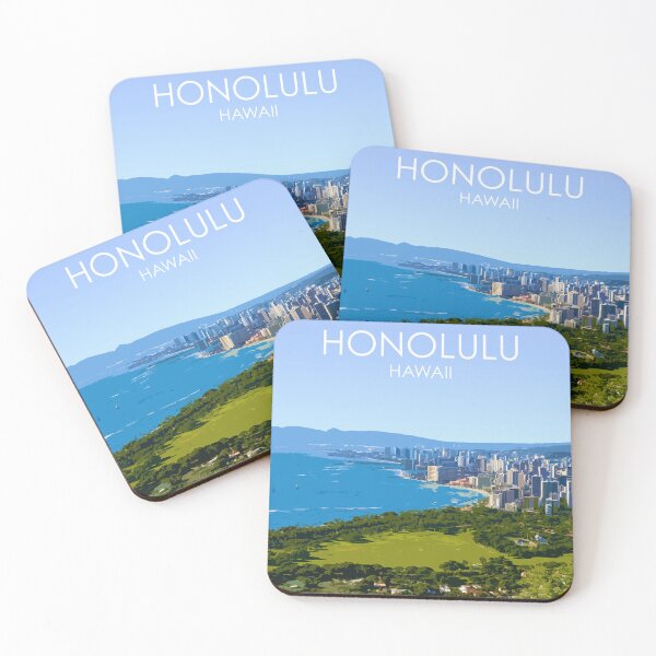Item preview, Honolulu, Hawaii, USA, Print designed and sold by summattodraw.