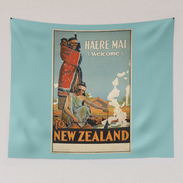 Item preview, New Zealand Travel Poster: Vintage Art Print Showcasing Nature's Paradise designed and sold by PosterForever.