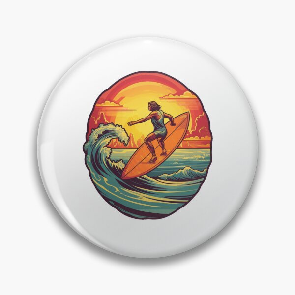Item preview, Tiempo de surf al atardecer retro designed and sold by SmileshareShop.