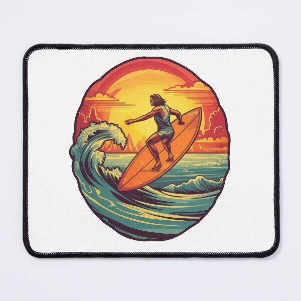 Item preview, Retro sunset surfing time designed and sold by SmileshareShop.