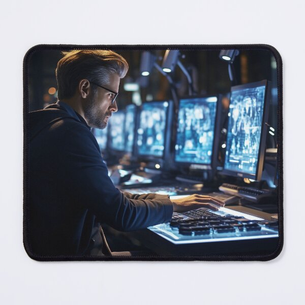 Item preview, Bioinformatics Scientist Analyzing Genetic Data designed and sold by TheBrainArt.