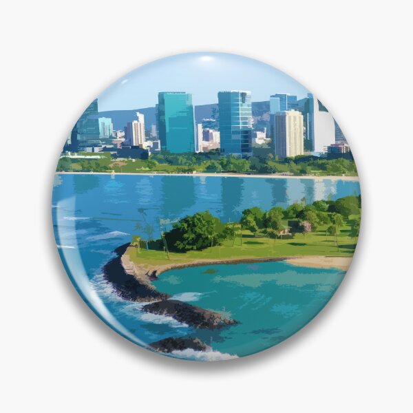 Item preview, Honolulu, Hawaii, USA, Print designed and sold by summattodraw.
