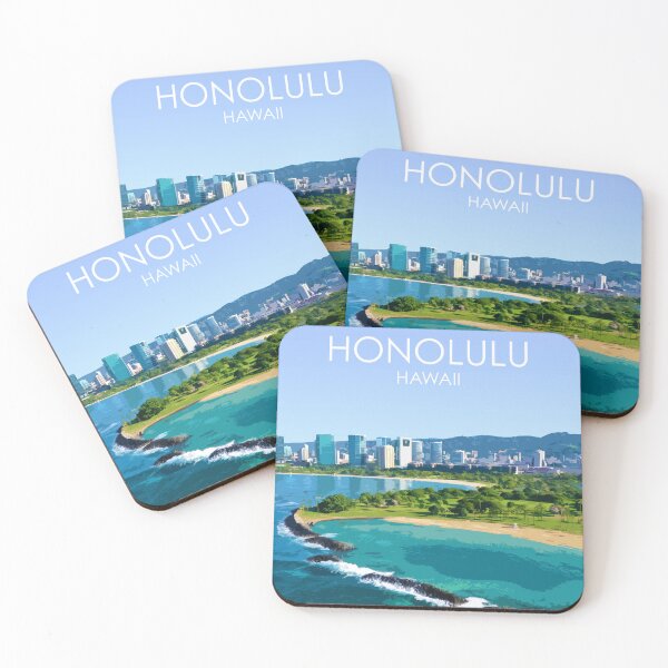 Item preview, Honolulu, Hawaii, USA, Print designed and sold by summattodraw.