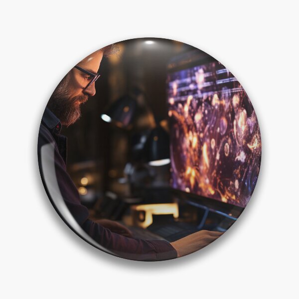 Item preview, Bioinformatics Scientist Analyzing Genetic Data designed and sold by TheBrainArt.