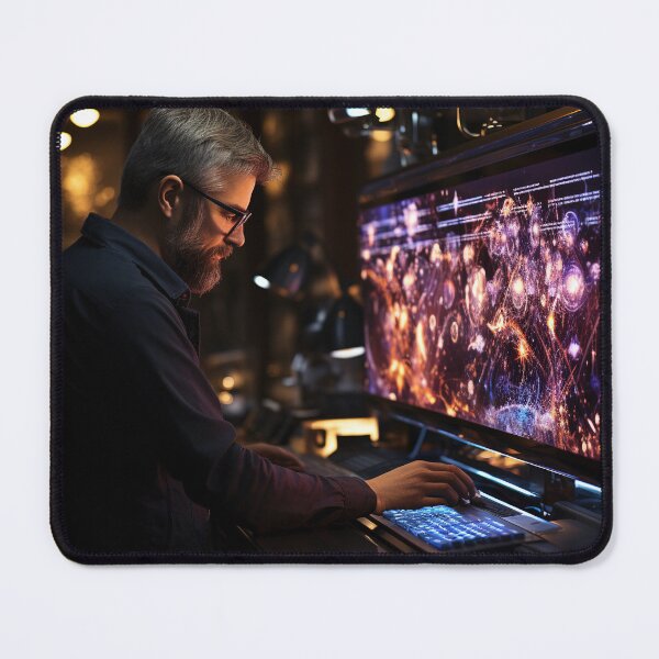 Item preview, Bioinformatics Scientist Analyzing Genetic Data designed and sold by TheBrainArt.