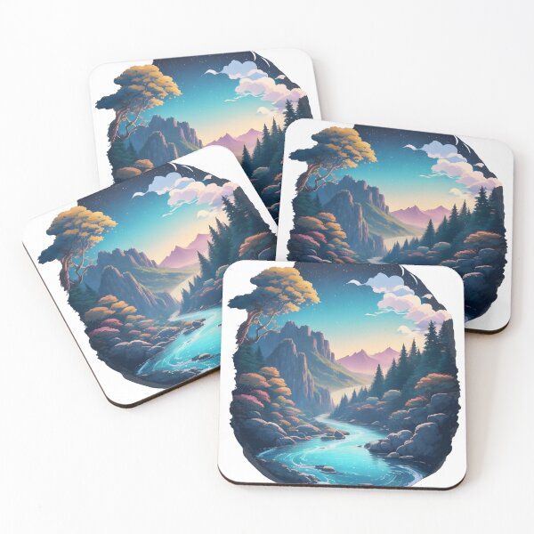Item preview, Serenity at Night: Flowing River in Calm Surroundings designed and sold by Ceemko's Vintage Corner.