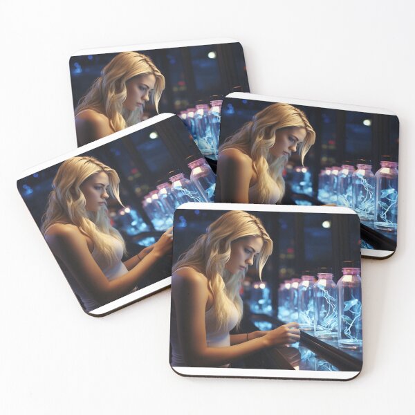 Item preview, Female Bioinformatics Scientist Analyzing Genetic Data designed and sold by TheBrainArt.