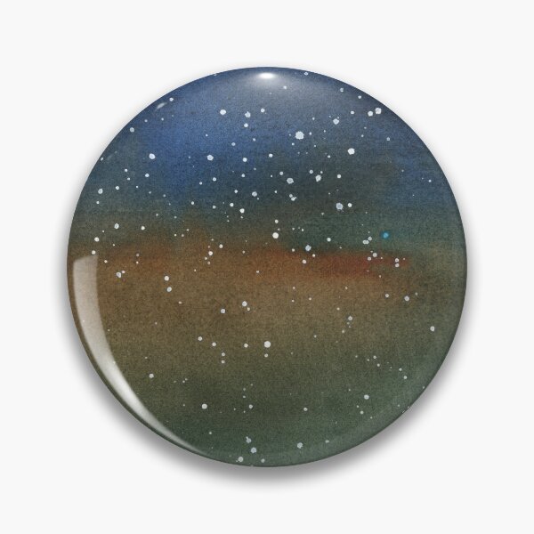 Item preview, Starry night and moon colorful watercolor landscape painting kids room trendy wall art designed and sold by rfoxphoto.