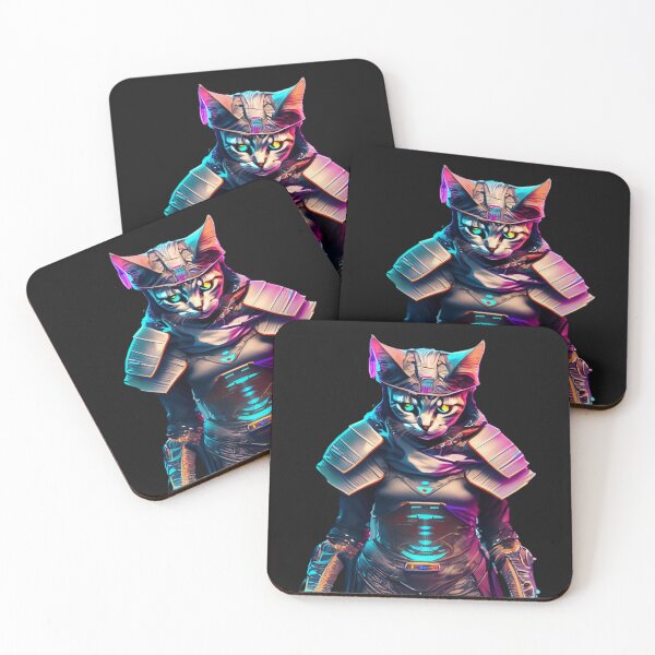 Item preview, Cyberpunk-Katze/cat in Samurai Armor 12 designed and sold by Finity Atelier.