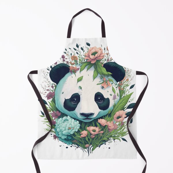 Item preview, Vintage Panda Haven: Serene Panda in a Timeless Blossoming Landscape designed and sold by Ceemko's Vintage Corner.