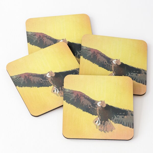 Artikelvorschau, Colorful wildlife painting kids room art bald eagle interior design watercolor painting trendy wall art sunset painting entworfen und verkauft von rfoxphoto.