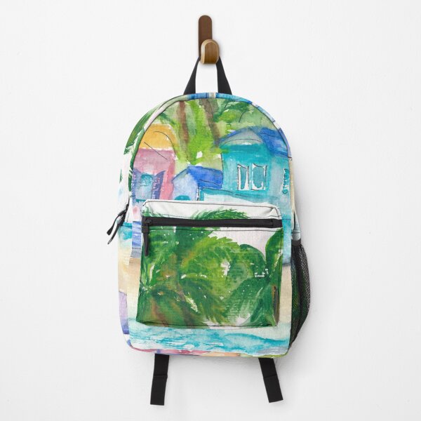 Item preview, Colorful Tropical Houses at the Caribbean Dream Beach Island designed and sold by artshop77.