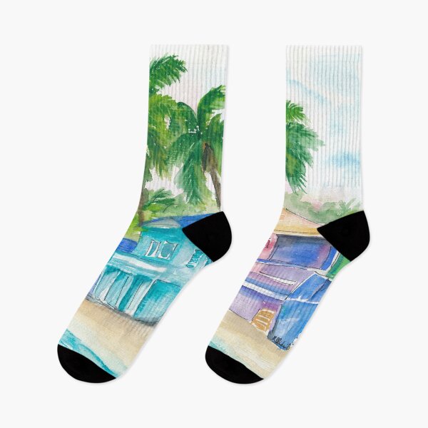 Item preview, Colorful Tropical Houses at the Caribbean Dream Beach Island designed and sold by artshop77.
