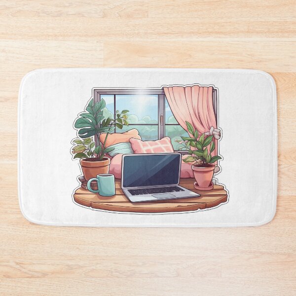 Item preview, Minimalistic Cozy Work From Home Sticker designed and sold by SamcroMike.