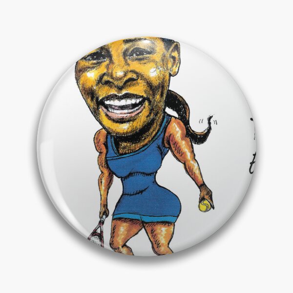 Item preview, Serena Williams pro tennis player caricature designed and sold by dizzycatbiz.