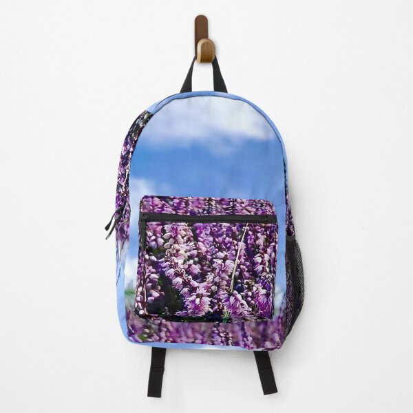 Item preview, Serene Purple Heather Hillside Art Print: Tranquil Beauty under a Blue Sky designed and sold by Oh Halo Berry.