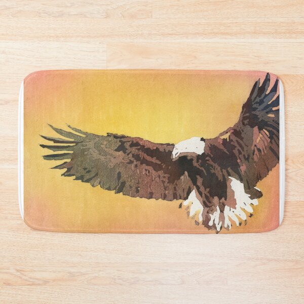 Item preview, Eagle watercolor painting bald eagle colorful wall art bird trendy wall decor bright interior designed and sold by rfoxphoto.