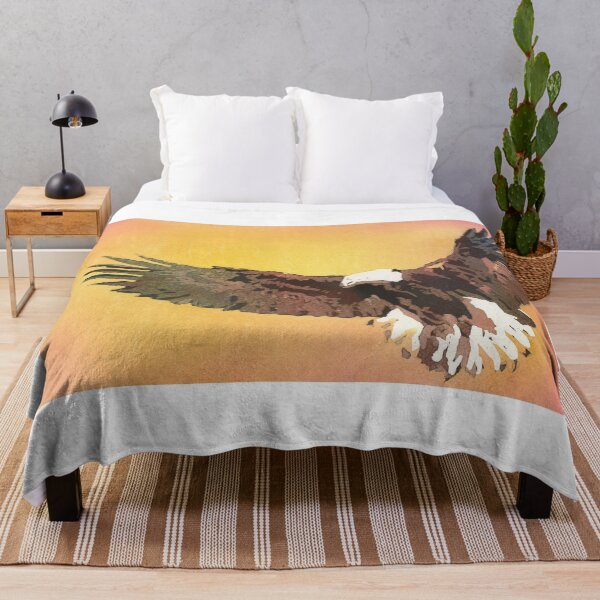Item preview, Eagle watercolor painting bald eagle colorful wall art bird trendy wall decor bright interior designed and sold by rfoxphoto.