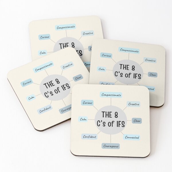 Item preview, The 8 Cs of Self in IFS: Compassionate, creative, clear, curious, calm, confident, connected and courageous designed and sold by ThoughtJumble.