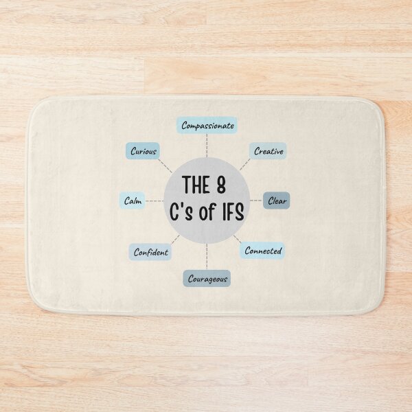 Item preview, The 8 Cs of Self in IFS: Compassionate, creative, clear, curious, calm, confident, connected and courageous designed and sold by ThoughtJumble.