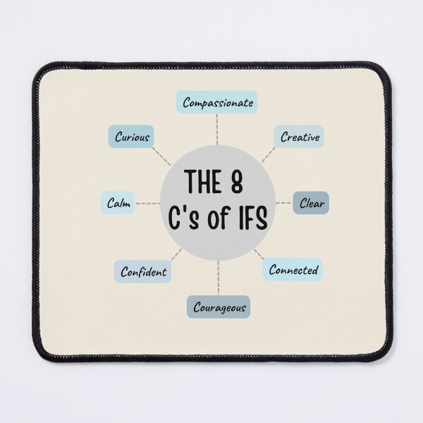 Item preview, The 8 Cs of Self in IFS: Compassionate, creative, clear, curious, calm, confident, connected and courageous designed and sold by ThoughtJumble.
