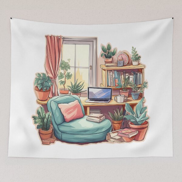 Item preview, Minimalistic Cozy Work From Home Sticker designed and sold by SamcroMike.