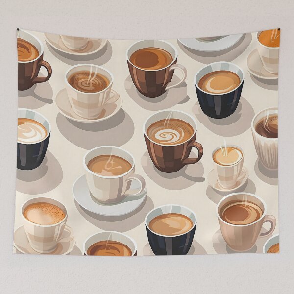 Item preview, Cafe Delight with Coffee Cups designed and sold by imaginariumlab.
