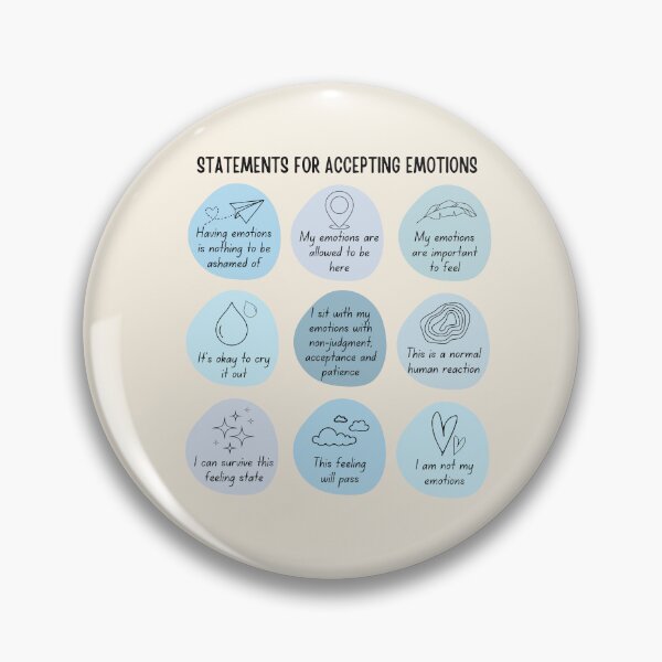 Item preview,  Statements for accepting emotions designed and sold by ThoughtJumble.