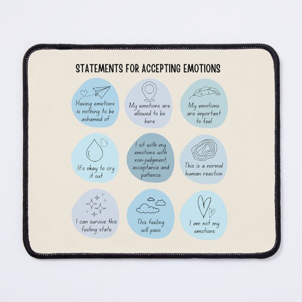 Item preview, Statements for accepting emotions designed and sold by ThoughtJumble.