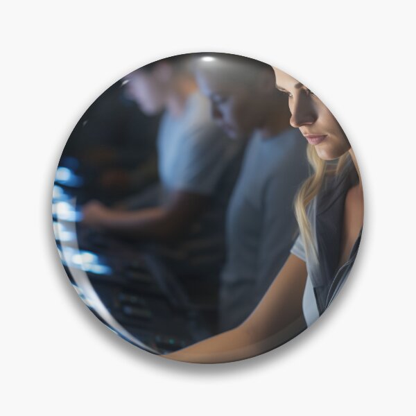 Item preview, Female Bioinformatics Scientist Analyzing Genetic Data designed and sold by TheBrainArt.