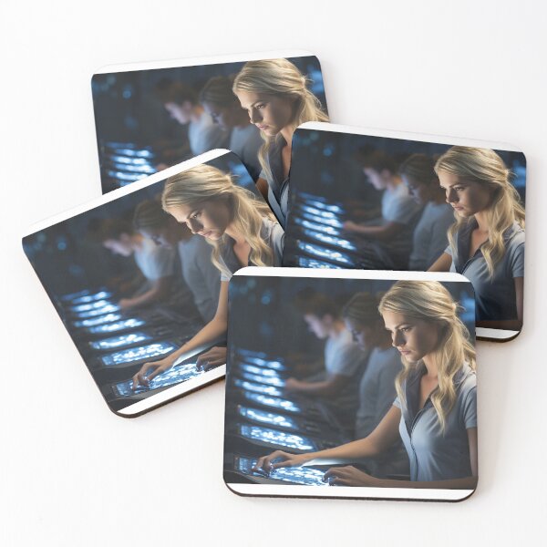 Item preview, Female Bioinformatics Scientist Analyzing Genetic Data designed and sold by TheBrainArt.