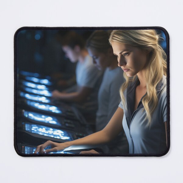 Item preview, Female Bioinformatics Scientist Analyzing Genetic Data designed and sold by TheBrainArt.