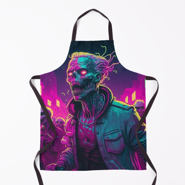 Item preview, Zomboid Retro Zombie Horde Neon designed and sold by Nightarcade.