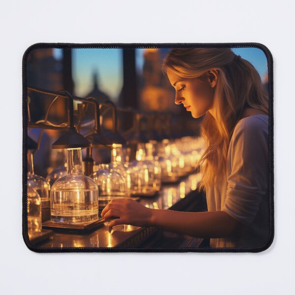Item preview, Female Bioinformatics Scientist Analyzing Genetic Data designed and sold by TheBrainArt.