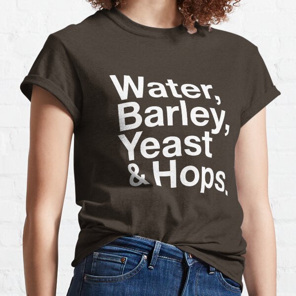 WATER, BARLEY, YEAST & HOPS (The Beertles) Classic T-Shirt