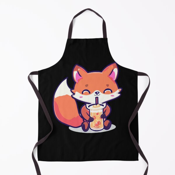 Item preview, Whimsical Delight: Kawaii Fox drink Bubble Tea designed and sold by Colorful Dreams.