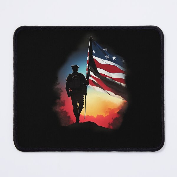 Item preview, Solider holding United States flag,  designed and sold by LonelyM00n.