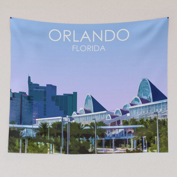 Item preview, Orlando, Florida, USA, Print designed and sold by summattodraw.