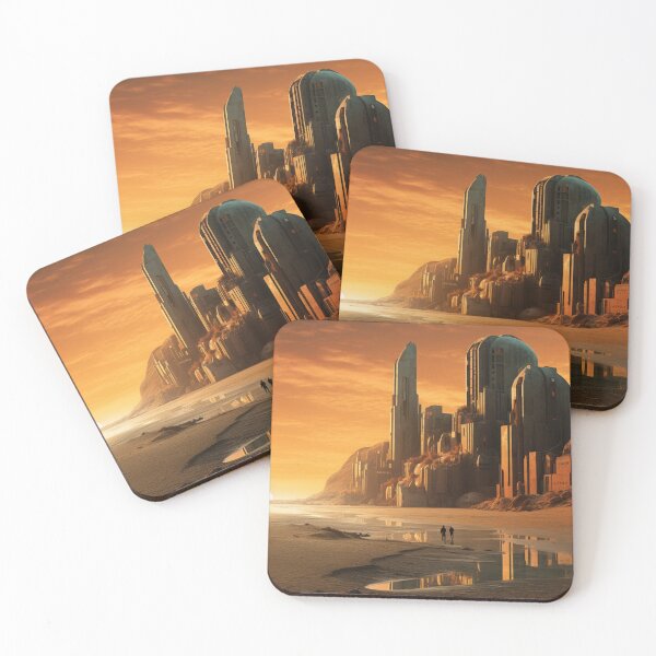 Item preview, Temple type of city at sunset designed and sold by schamsyy.