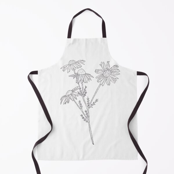 Item preview, daisy flower, pendrawing, lineart designed and sold by liny-art.