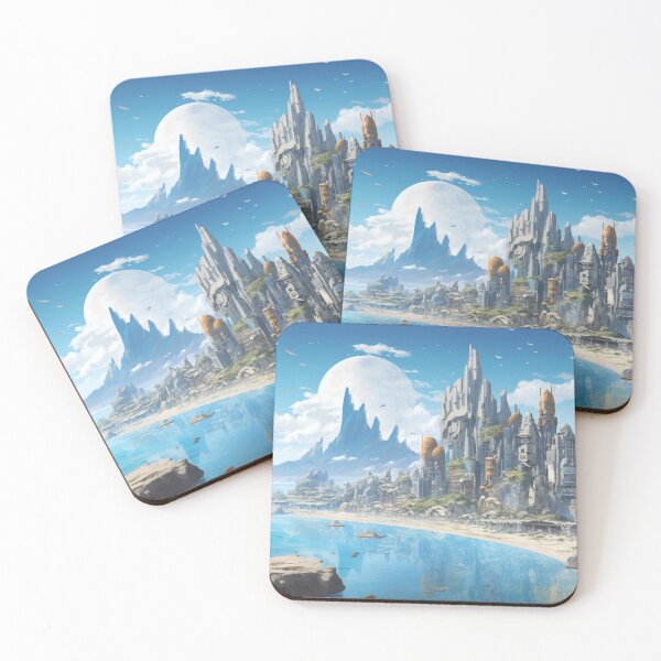 Item preview, Oceanside temple city from another universe designed and sold by schamsyy.