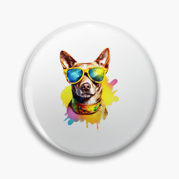 Item preview, Color Dog with Sunglasses - Cute Dog Paint - Dog Print - Gift Idea - Ai Digital Art - ErSa Solutions designed and sold by ErSaSolutions.