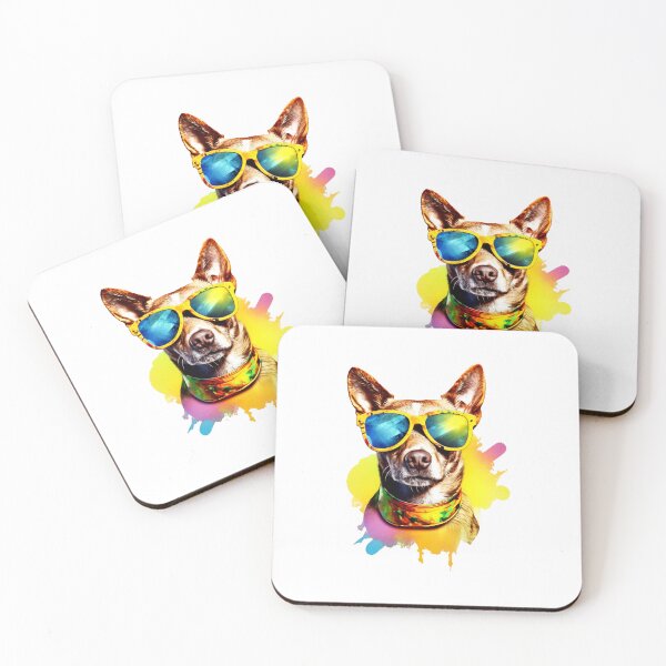 Item preview, Color Dog with Sunglasses - Cute Dog Paint - Dog Print - Gift Idea - Ai Digital Art - ErSa Solutions designed and sold by ErSaSolutions.