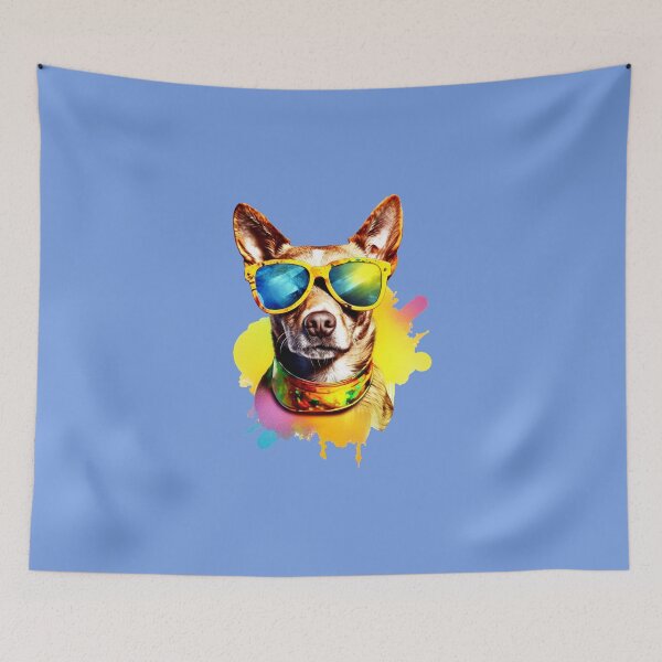 Item preview, Color Dog with Sunglasses - Cute Dog Paint - Dog Print - Gift Idea - Ai Digital Art - ErSa Solutions designed and sold by ErSaSolutions.