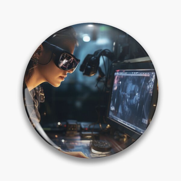 Item preview, Female Augmented Reality (AR) Designer Enhancing Reality designed and sold by TheBrainArt.