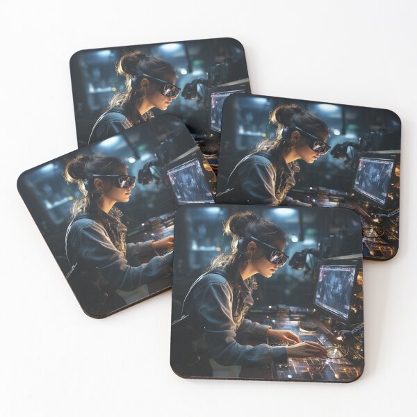 Item preview, Female Augmented Reality (AR) Designer Enhancing Reality designed and sold by TheBrainArt.